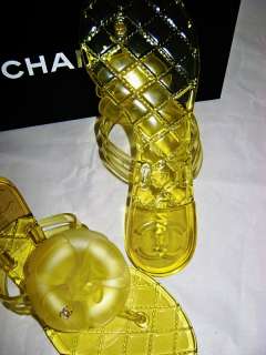 NEW CHANEL CAMELLIA JELLY THONG SANDALS SLIPPERS FLOPS  