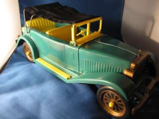   ANDY GARD GREEN/YELLOW HUGE PLASTIC TOY CONVERTIBLE CAR AMAZING  