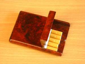 Wooden Cigarette Holder Premium Burl wood Case #Hold 6  