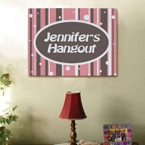 Personalized Girls Hangout Wall Canvas