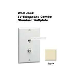  40258 I Leviton Telephone Combination Wall Jack Wallplates 