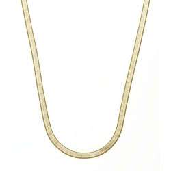 14k Yellow Gold Overlay 24 in Herringbone Necklace 5mm  