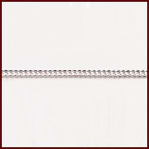 5mm 10K WHITE GOLD 18 CUBAN LINK NECKLACE CHAIN  