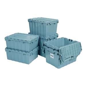  21 1/2 x 15 x 17 17gal Gray Attached Lid Container 