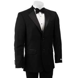Kenneth Cole Slim Collection Mens Black Wool 2 button Tuxedo 