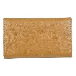 Prada Tan Leather Tri fold Key Case  