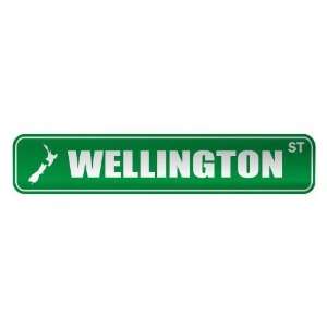   WELLINGTON ST  STREET SIGN CITY NEW ZEALAND