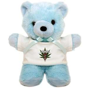  Teddy Bear Blue Medical Marijuana Symbol 