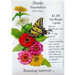  Zinnia Seeds Thumbellina 100 Seeds Patio, Lawn & Garden