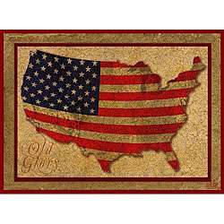 Corey Wolfe Old Glory Gallery wrapped Canvas Art  