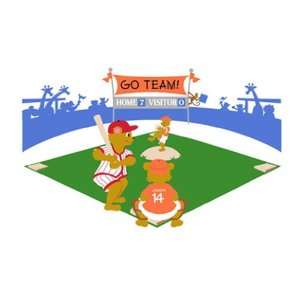  Small Baseball Bears Paint By Number Wall Mural 