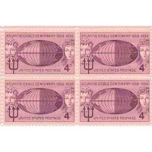 Atlantic Cable Centenary Set of 4 x 4 Cent US Postage Stamps NEW