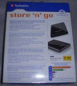 New* Verbatim SNG500GB Store n Go SuperSpeed USB 3.0 500GB Hard 