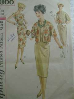   3300 DRESS w/ REVERSIBLE JACKET Sewing Pattern Women Size 18  
