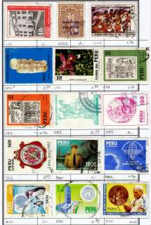 PERU Collection 381 Different Stamps 1886/1990  