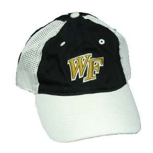  NCAA WAKE FOREST DEMON DEACONS MESH BLACK WHITE HAT CAP 