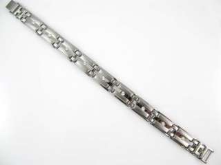 NEW Mens 10K Gold Stainless Steel Diamond Bracelet  