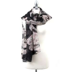  Leopard Diva Scarf   BLACK 