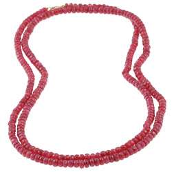 DaVonna Ruby Roundel 36 inch Necklace  