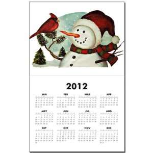  Calendar Print w Current Year Christmas Snowman Wearing 