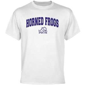 Texas Christian Horned Frogs (TCU) White Mascot Arch T 