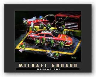 Nasbar 500 Michael Godard Print NASCAR RACE MARTINI  