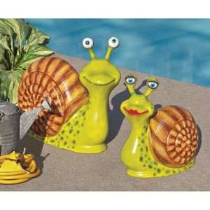  Large Tropical Home Garden Snail Pool Side Statue   Set of 