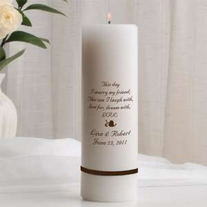  Personalized Unity Candles   Hand Printed 