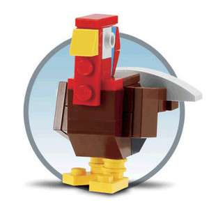 New LEGO CHRISTMAS TURKEY 2011 November Brick Build Food, Animal, Fun 