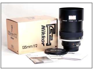 Mint* Nikon Nikkor 135mm f/2 Ais Manual Focus 135/F2  