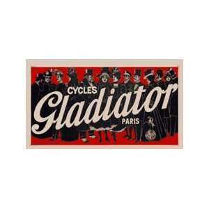    Cycles Gladiator Giclee Vintage Bicycle Poster 