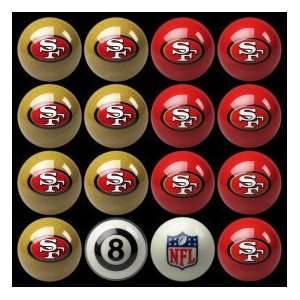  San Francisco 49ers Home vs Away NFL Pool Ball Set 