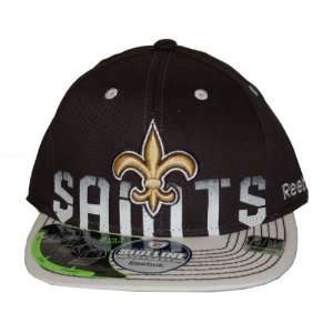 NFL New Orleans Saints Reebok Official Sideline Fitted Hat Cap  