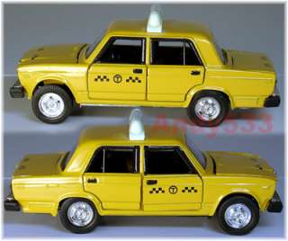 vaz lada 2107 riva russian yellow taxi cab 1 43