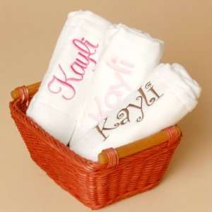  Personalized Burp Cloths (set of 3) Baby