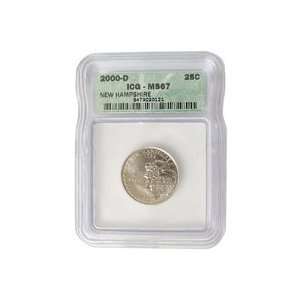   2000 New Hampshire Quarter Denver Mint Certified 67