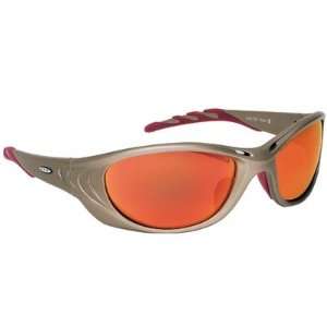 AO Safety Glasses Fuel 2 Safety Glasses With Metallic Frame And Red 
