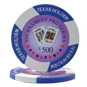  11.5 Gram Tournament Pro Poker Chip $500 Sports 