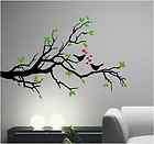 Song Birds on an olive tree BRANCH Vinyl Wall decal  