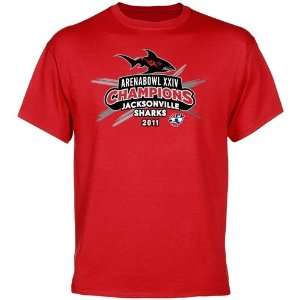 Jacksonville Sharks ArenaBowl XXIV Champions T Shirt   Red  