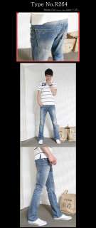 Mens Premium Boot Cut Korea Vintage Style Jeans Denim Pants 28~32 