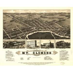  1881 map of Mount Clemens, Michigan