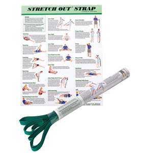 NEW Stretch Out Strap with Stretching Poster, Laminated 14x16, 20 