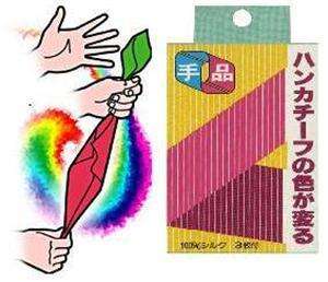 Color Changing Silk Magic Trick TENYO CHAMELEON SILK  