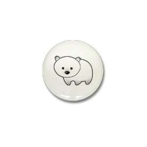    Cute Polar Bear Art Mini Button by  Patio, Lawn & Garden
