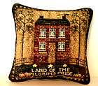 Americana  SaltboxPilg​rim Pride Tapestry Pillow New