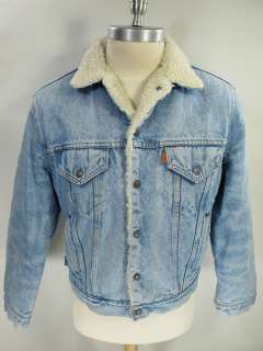 vintage LEVIS Sherpa Denim TRUCKER jacket Mens 44  