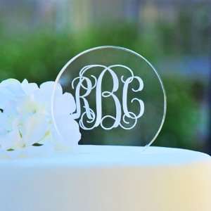  Wedding Favors Personalized Acrylic Circle Cake Topper 