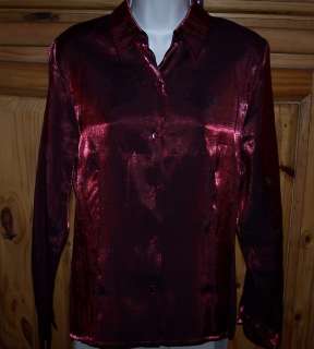 Ladies AGB Byer California Brand Dress Shirt Top Size Large  