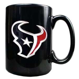 Houston Texans 15 Ounce Black Ceramic Mug  Sports 